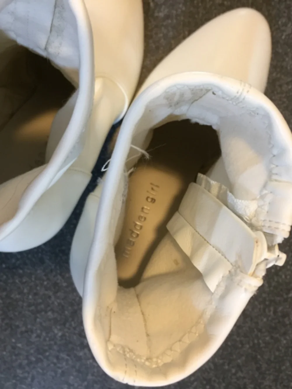 Madden Girl White Ankle Ranger Booties